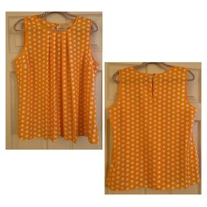 NWT MICHAEL Michael Kors Polka Dot Smock Blouse